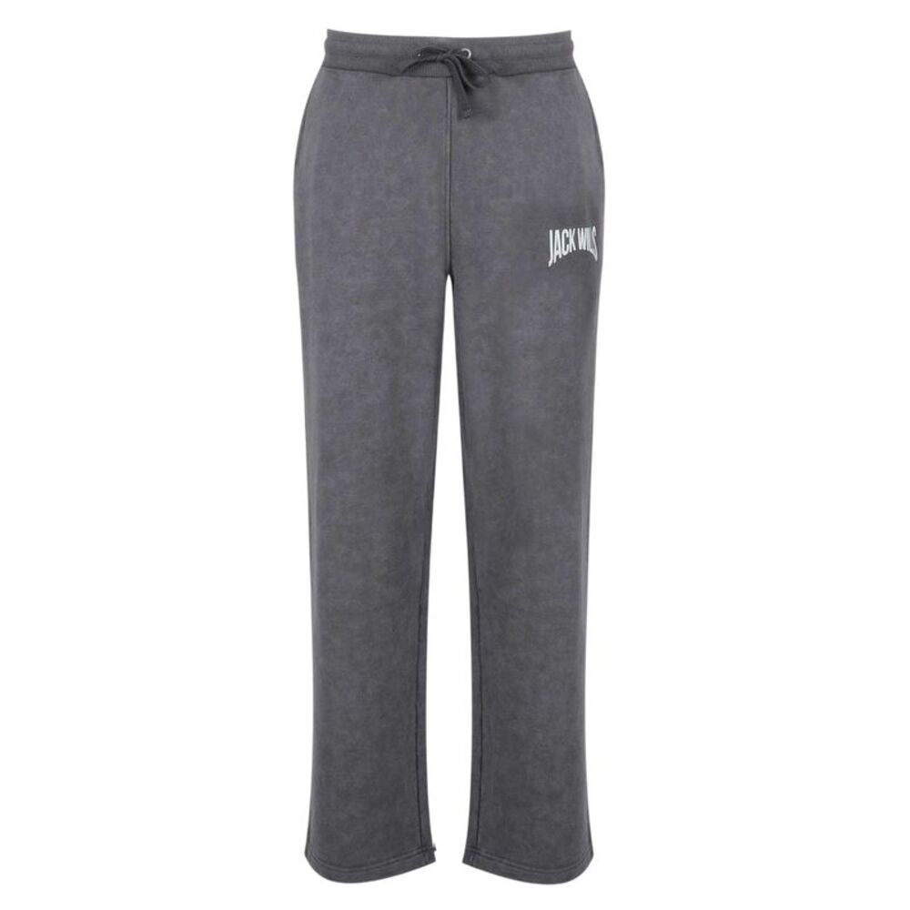 Jack Wills Mens Fleece Logo Regular Joggers / Forged Iron